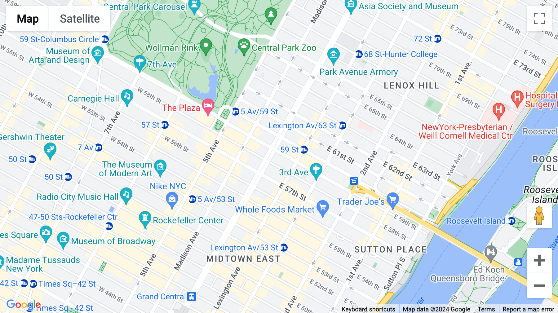 Click for interative map of 110 E 59th Street, 22nd Floor, New York City