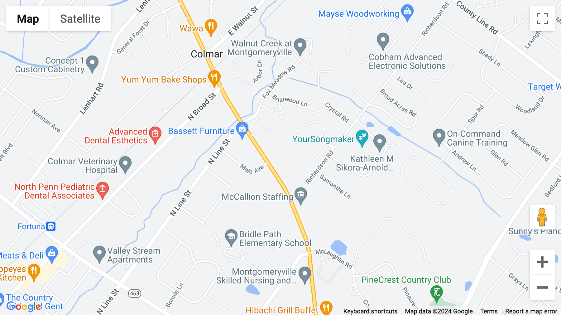 Click for interative map of 589 Bethlehem Pike (Rte 309), Montgomeryville, PA, Montgomeryville