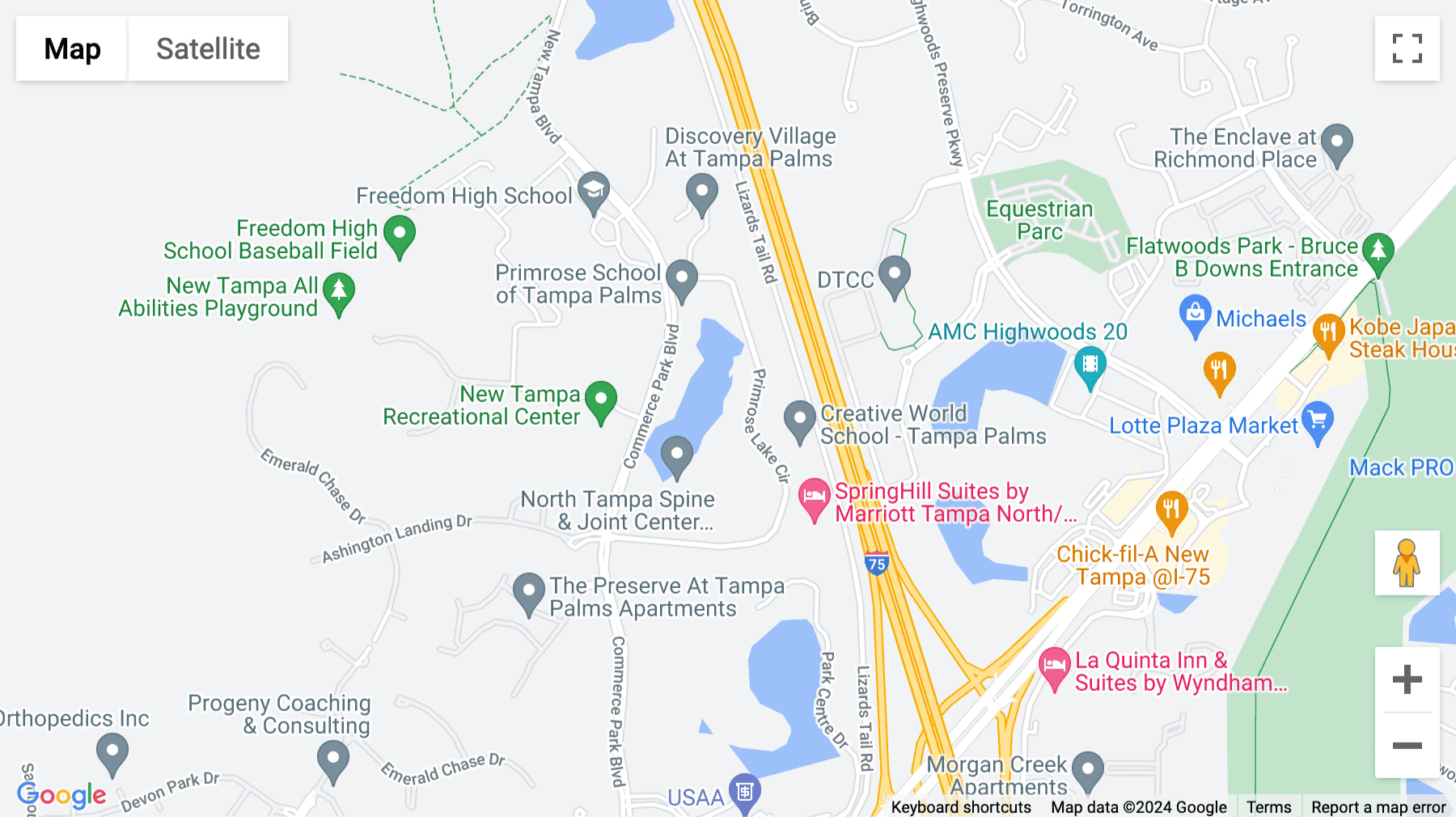 Click for interative map of 5331 Primrose Lake Circle, Tampa