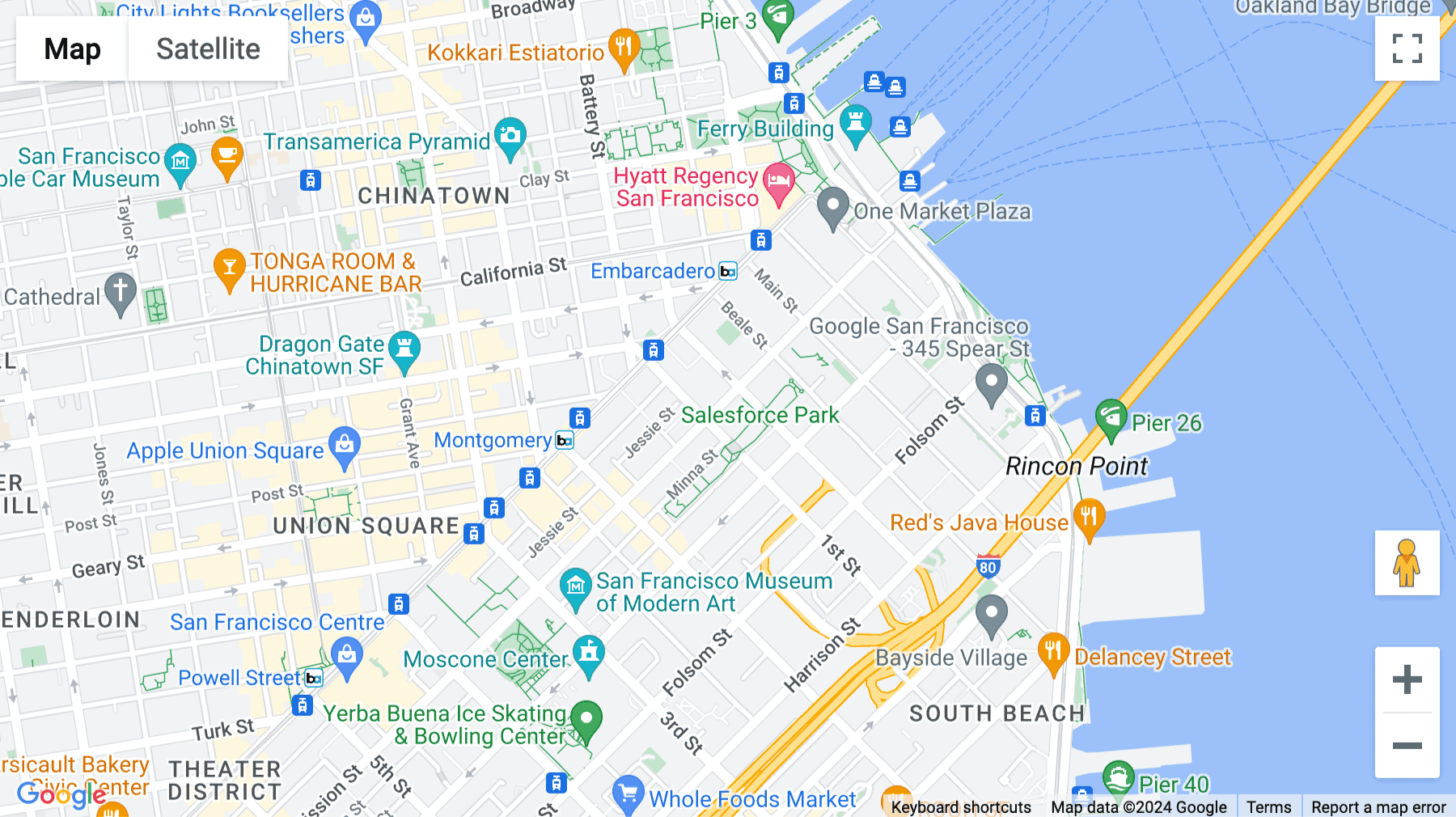 Click for interative map of Salesforce Tower, 415 Mission Street, San Francisco