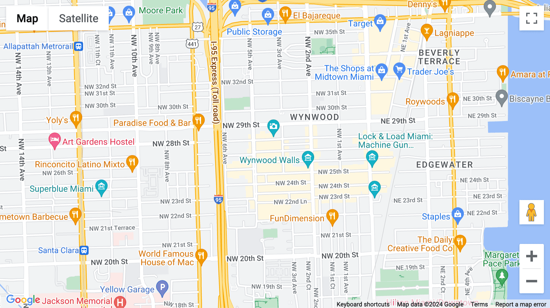 Click for interative map of Wynwood Garage, 360 NW 27th Street, Miami, FL, Miami