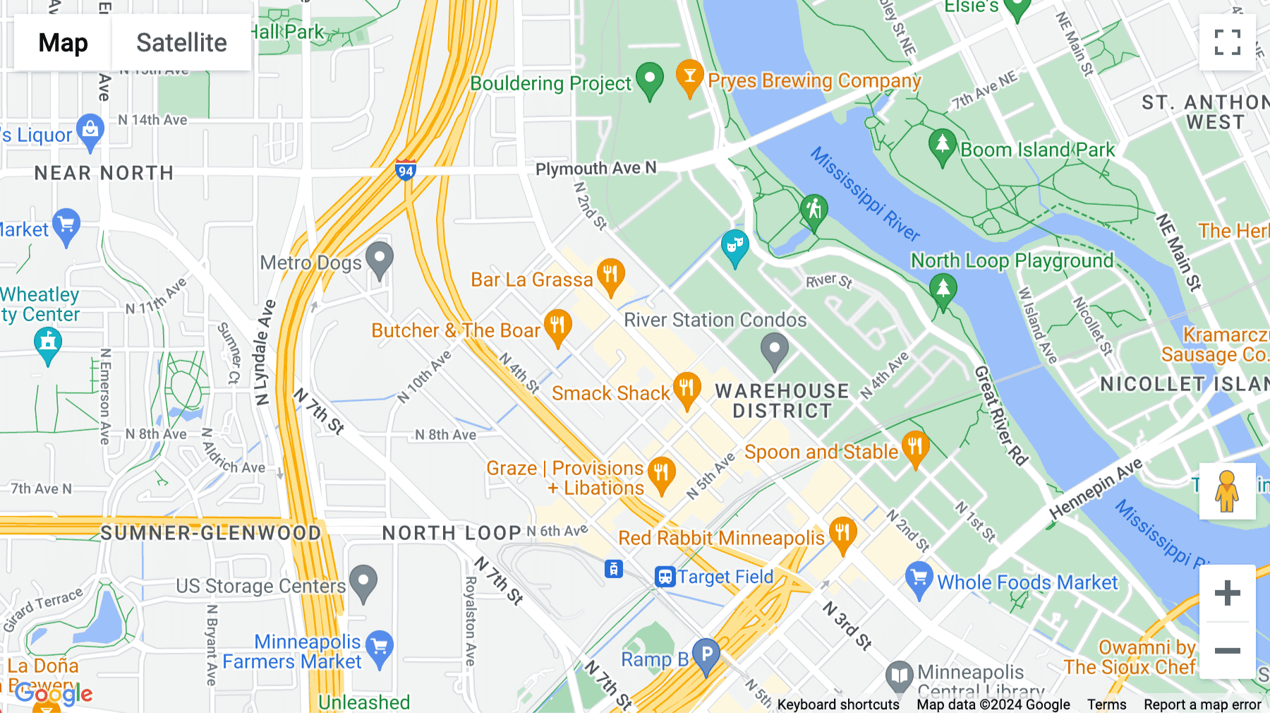 Click for interative map of 729 N Washington Avenue, Minneapolis, Minneapolis