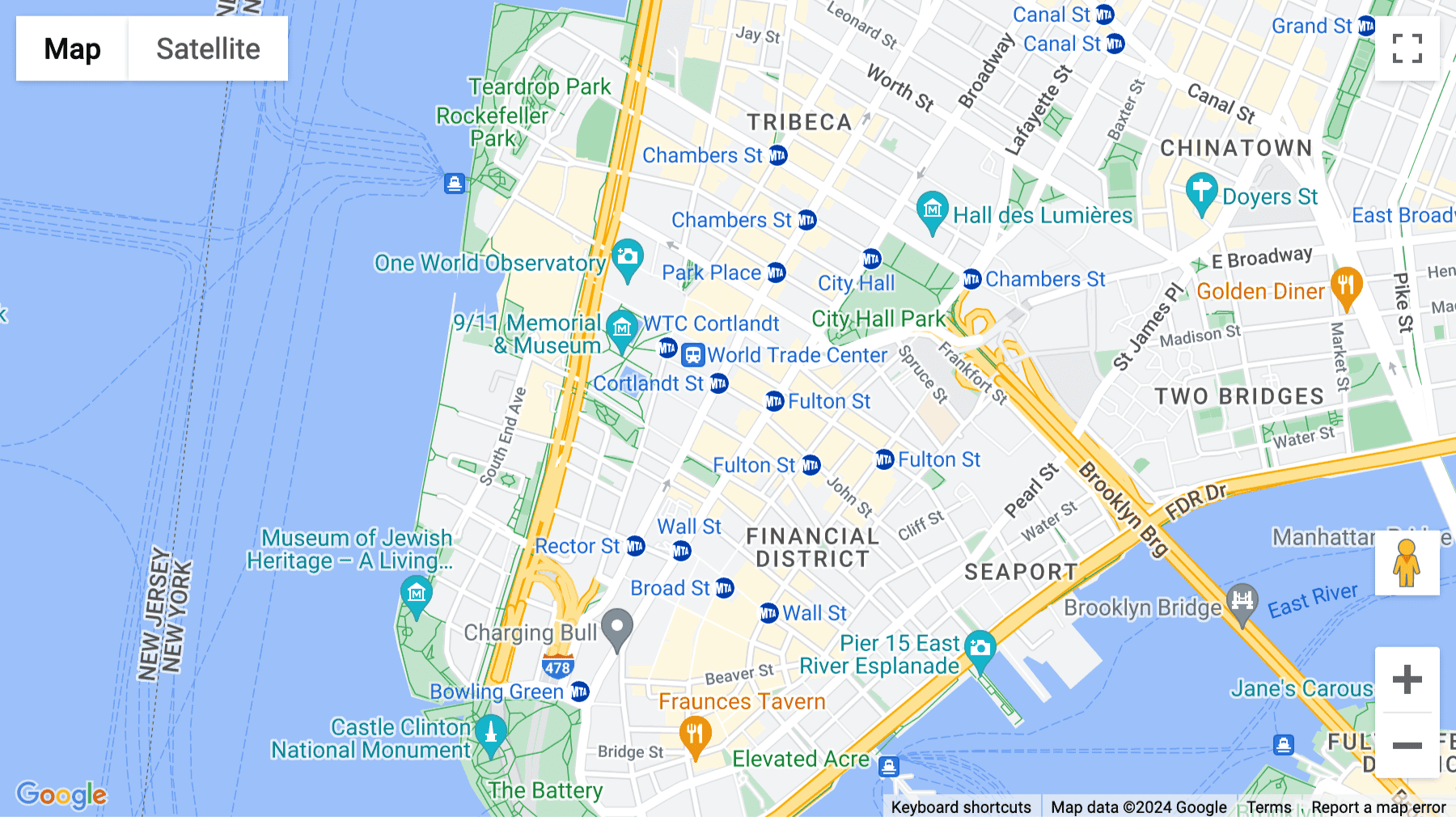 Click for interative map of 22 Cortlandt St, New York, New York City