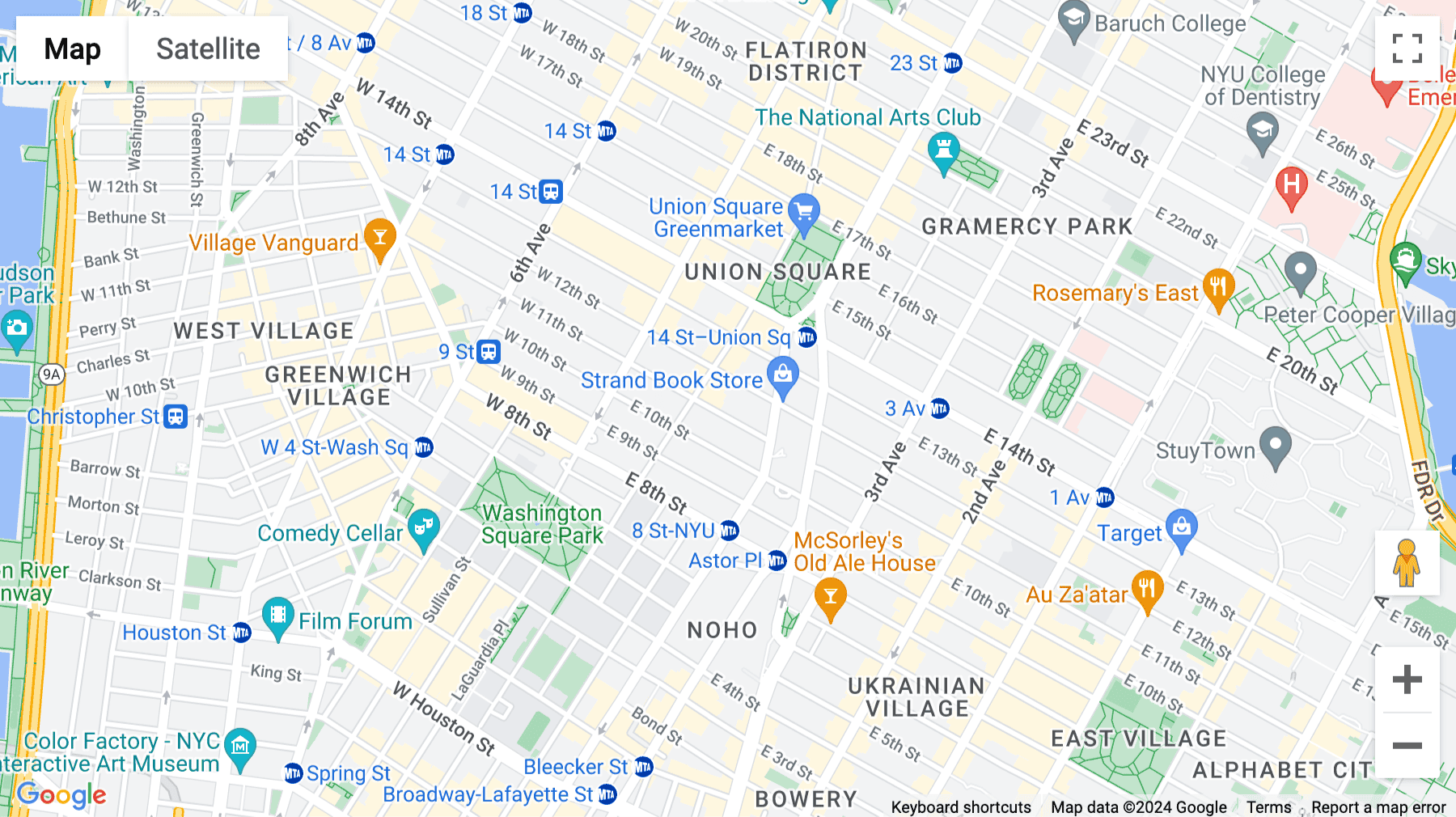 Click for interative map of 57 East 11th Street, Manhattan, New York City