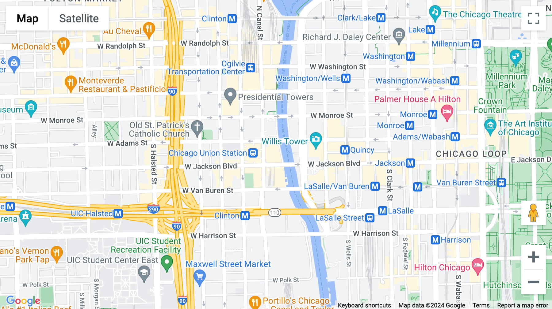 Click for interative map of 222 S Riverside Plaza, Chicago, IL 60606, Chicago