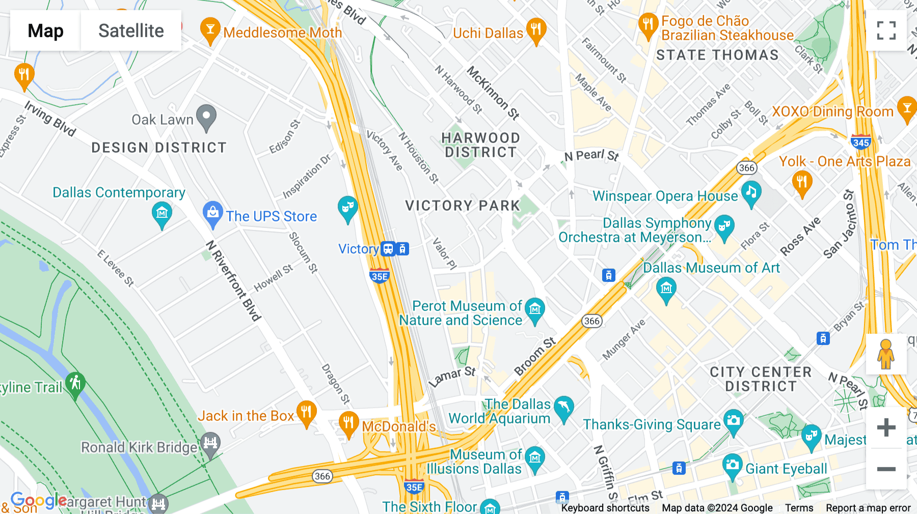 Click for interative map of Victory Plaza, 3090 Olive Street, Dallas, TX 75219, Dallas