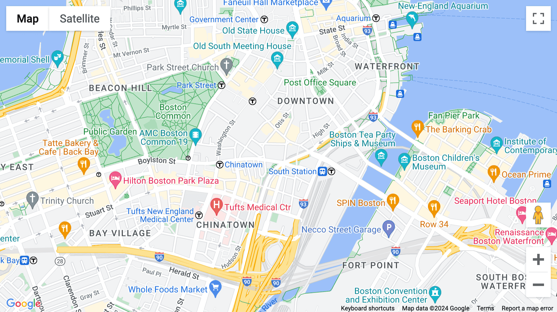 Click for interative map of 1 Lincoln Street, Boston, Boston