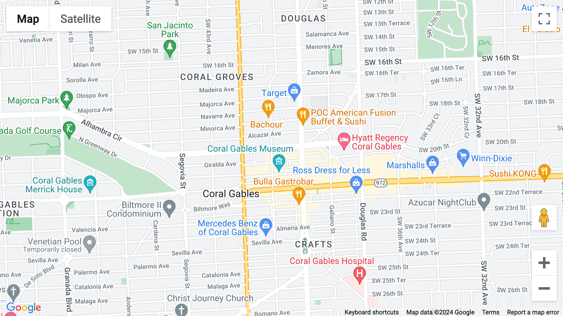 Click for interative map of 255 Giralda Avenue, Coral Gables, FL 33134, Miami