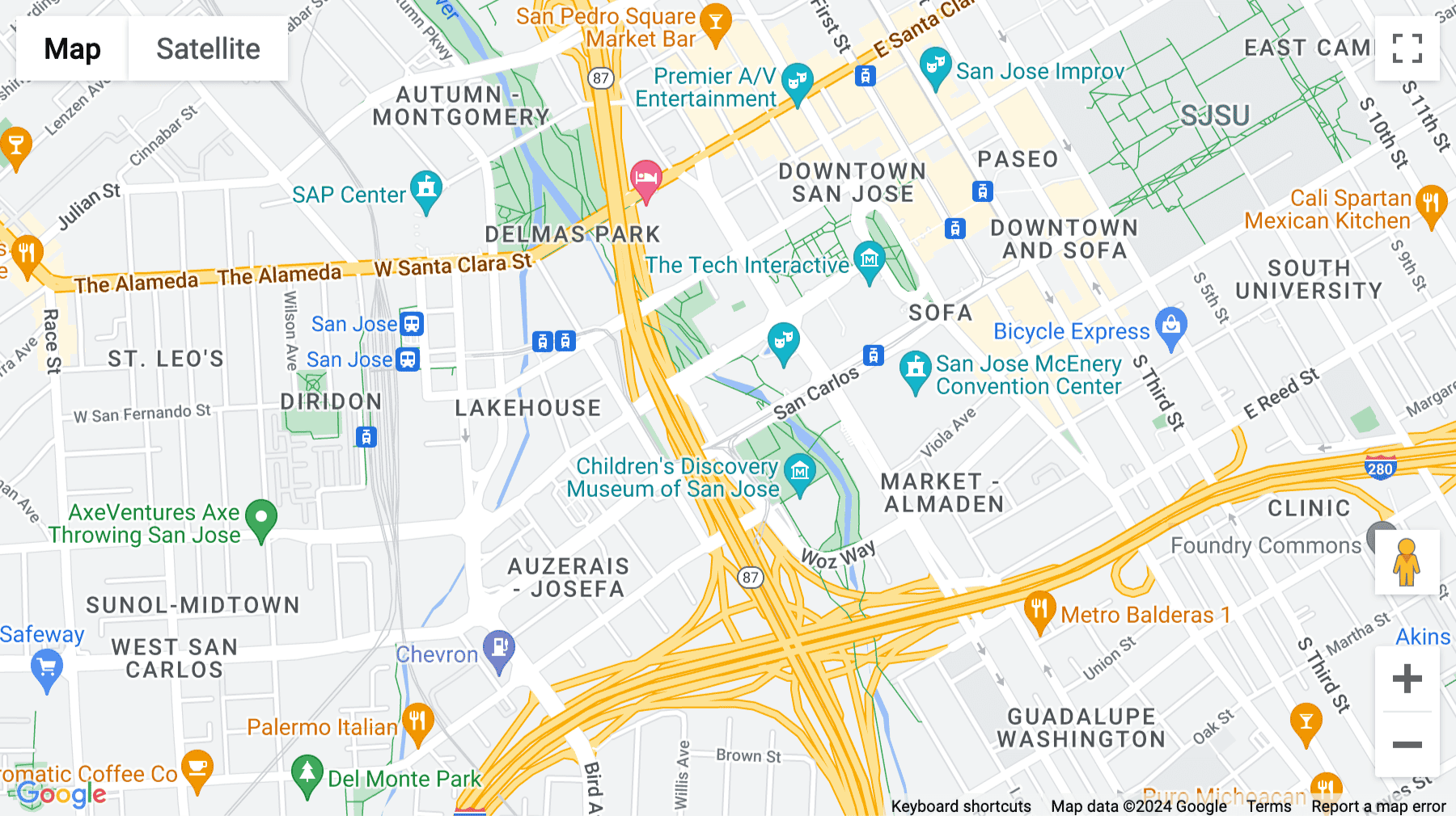 Click for interative map of 333 West San Carlos Street, San Jose (California)