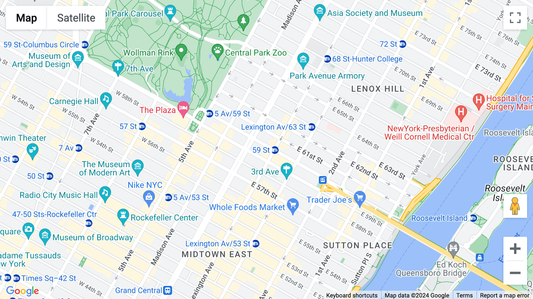 Click for interative map of 750 Lexington Avenue, New York City
