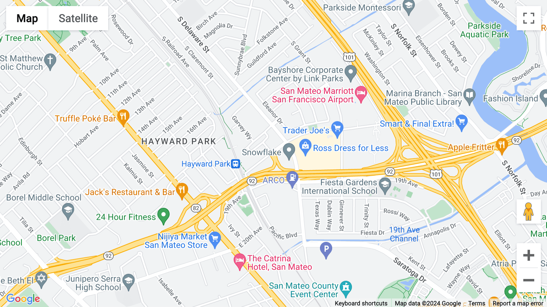 Click for interative map of 400 Concar Drive, San Mateo