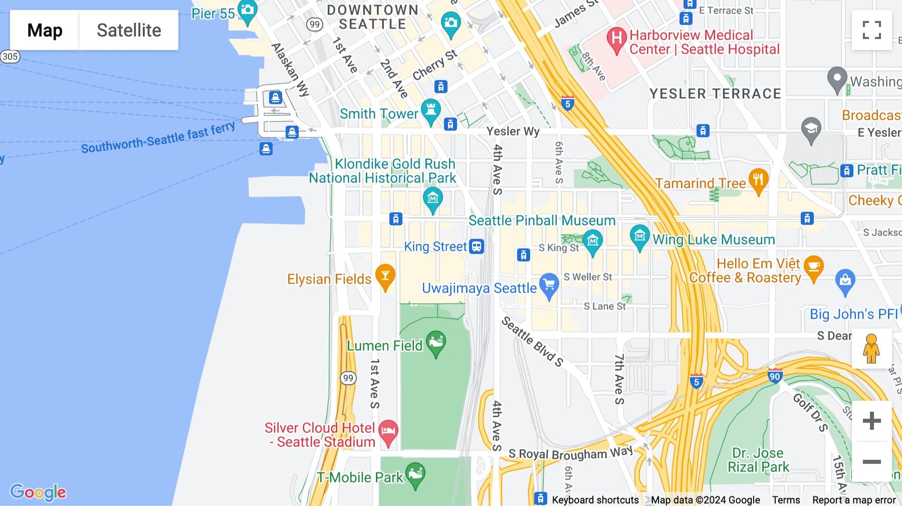 Click for interative map of 255 S. King Street, Seattle