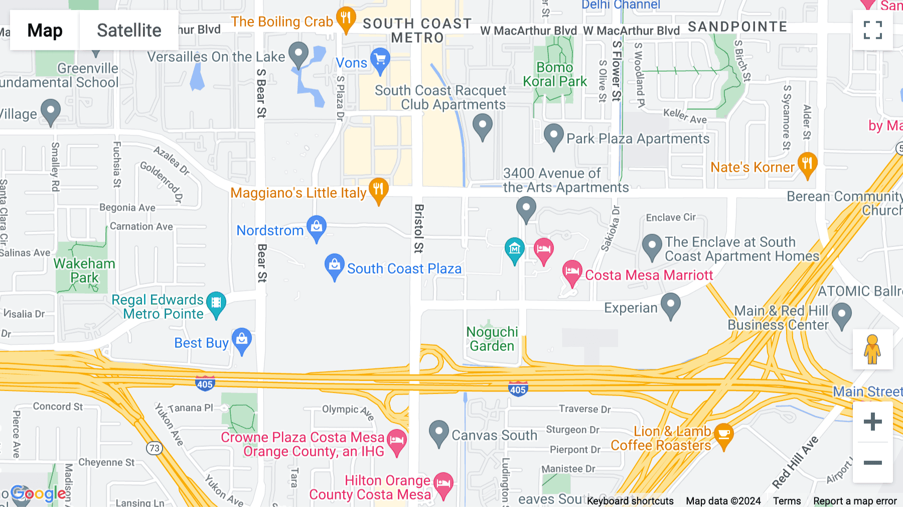 Click for interative map of 695 Town Center Drive, Costa Mesa, CA 92626, Costa Mesa