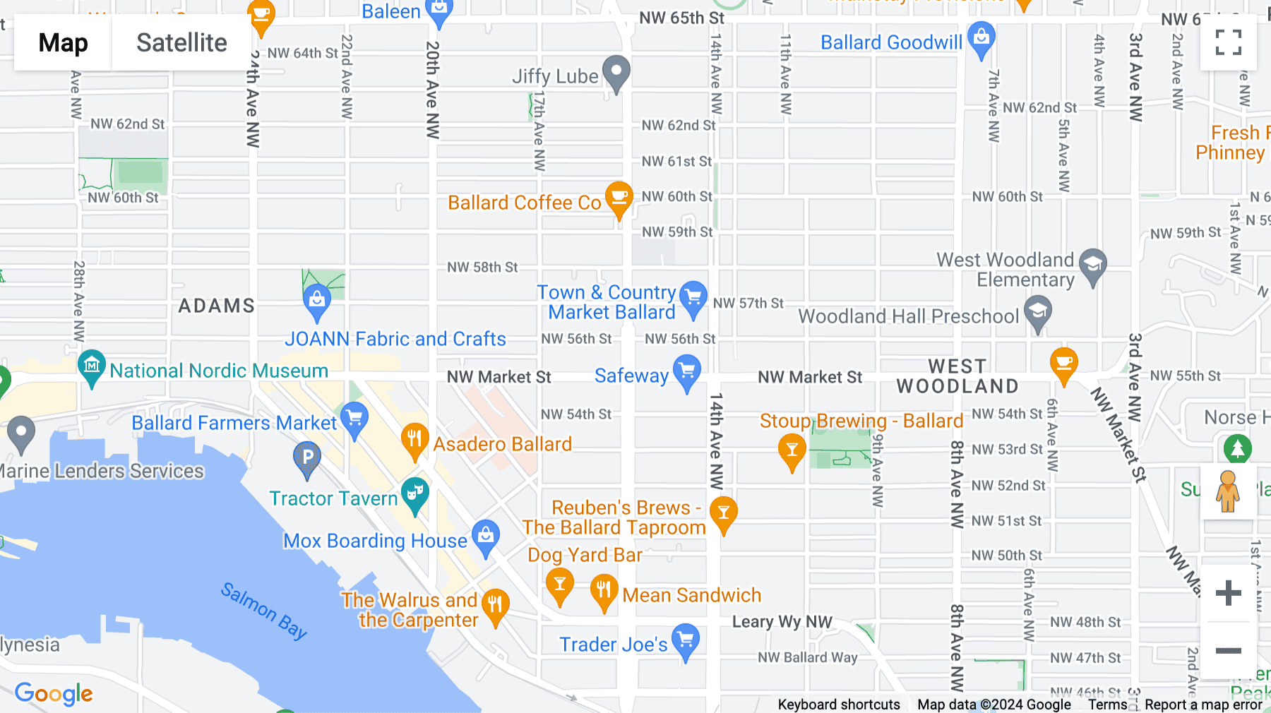 Click for interative map of 1448 NW Market St, Seattle, Seattle