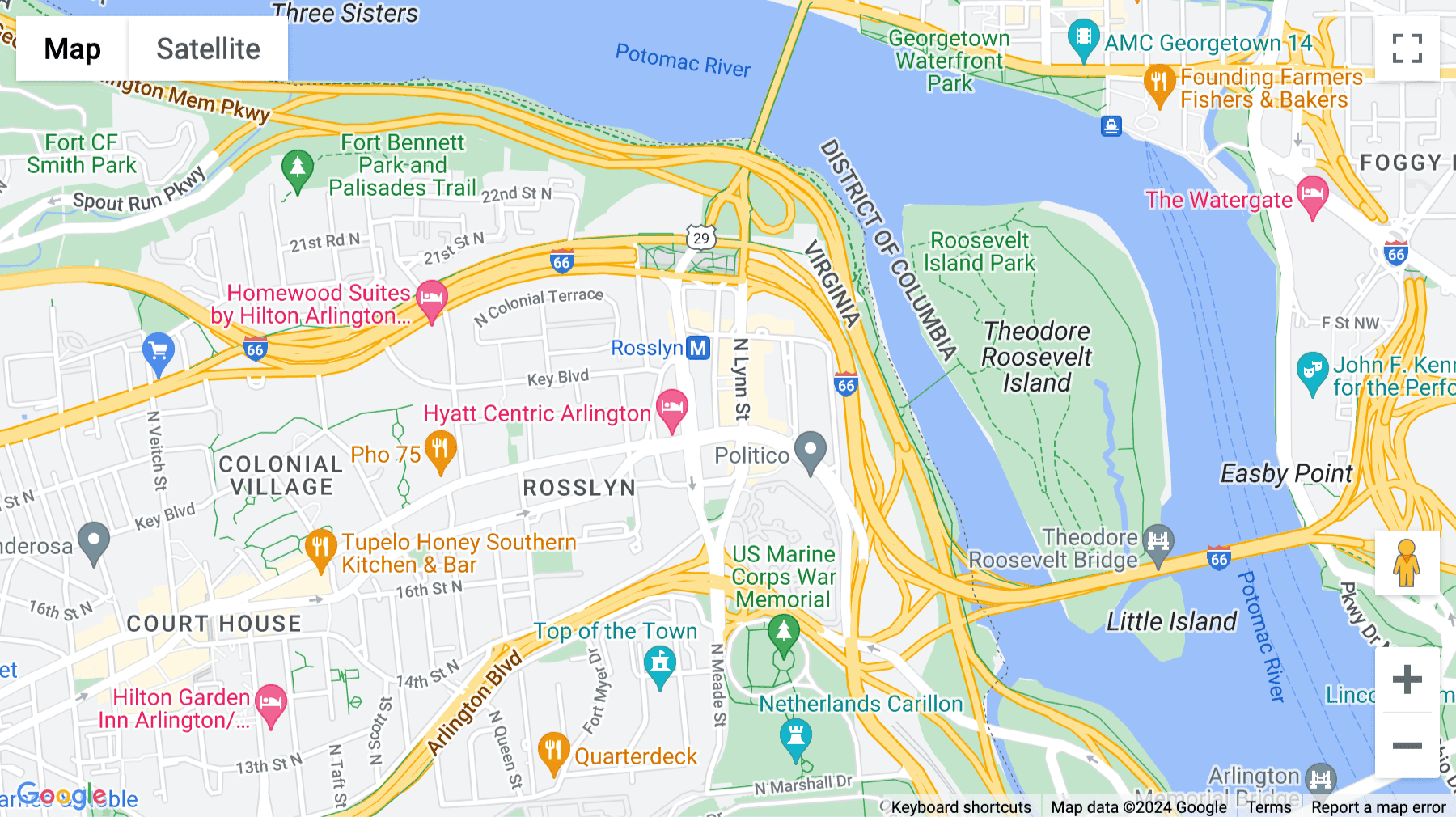 Click for interative map of 1201 Wilson Boulevard, Arlington, USA, Arlington (Virginia)