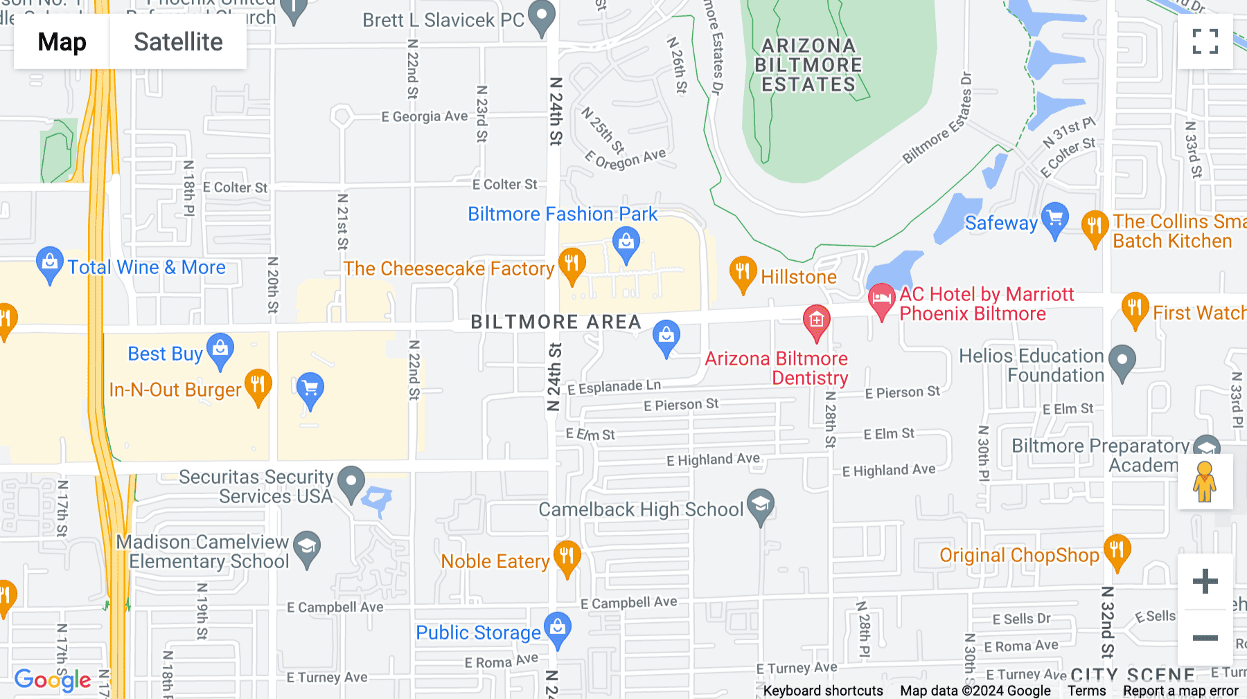 Click for interative map of 2425 E Camelback Road, Phoenix