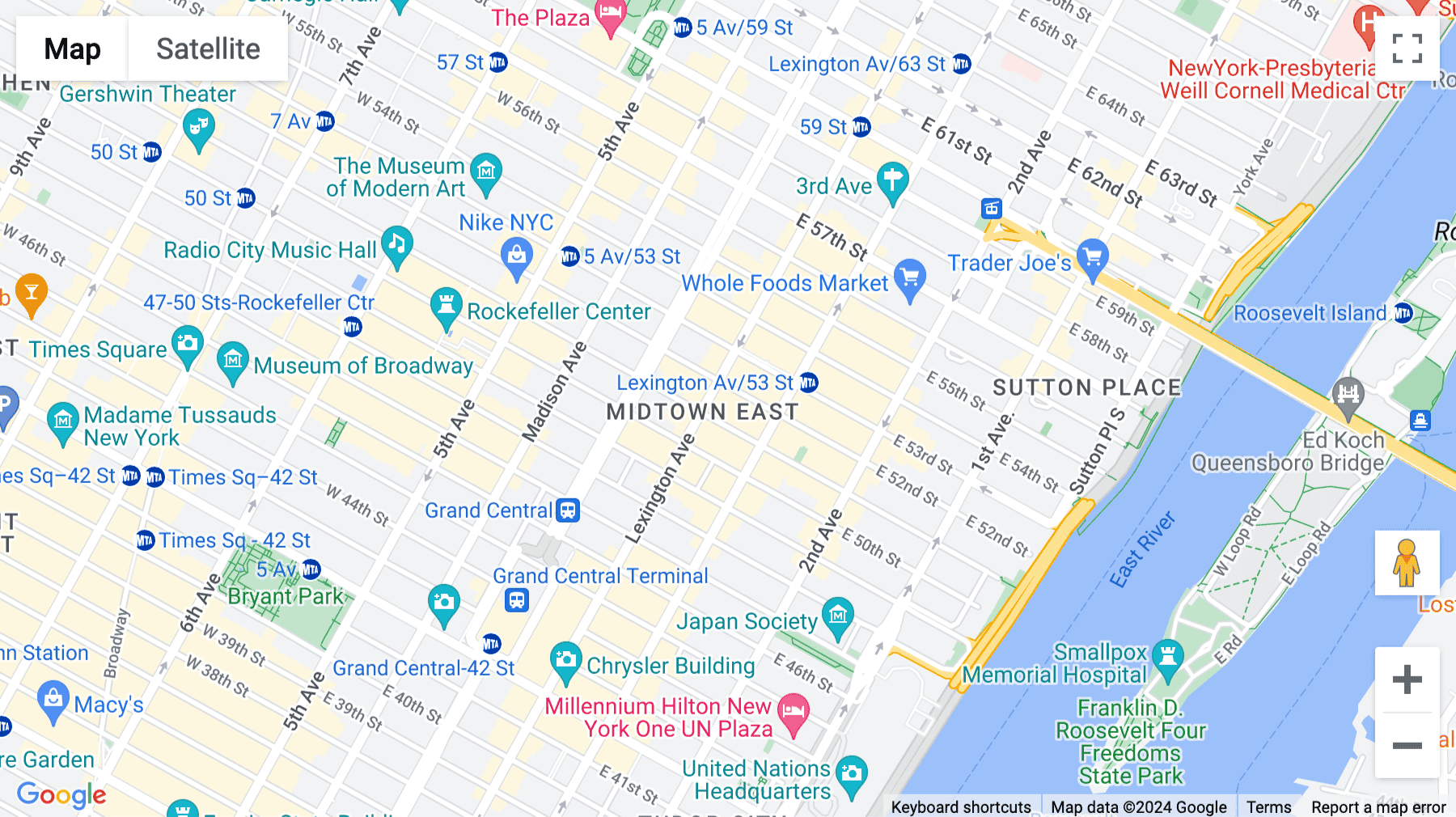 Click for interative map of 575 Lexington Avenue, New York, New York City