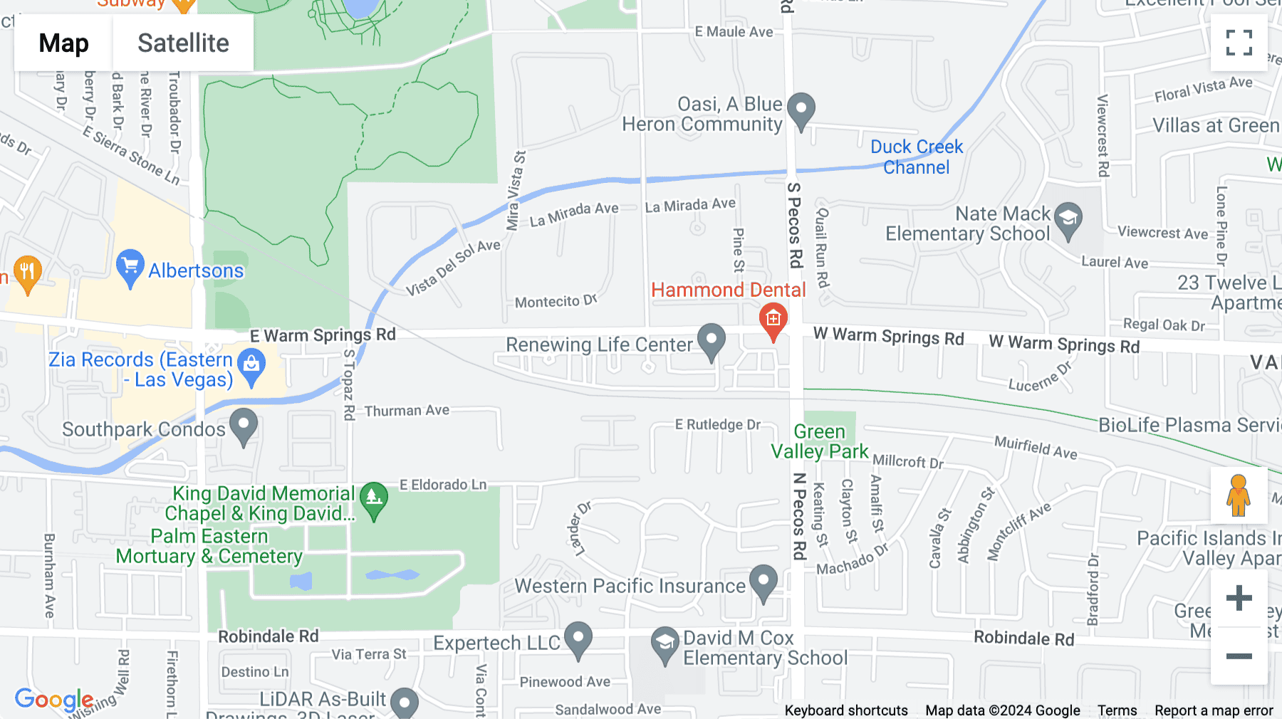 Click for interative map of 3175 E. Warm Springs Rd., Las Vegas