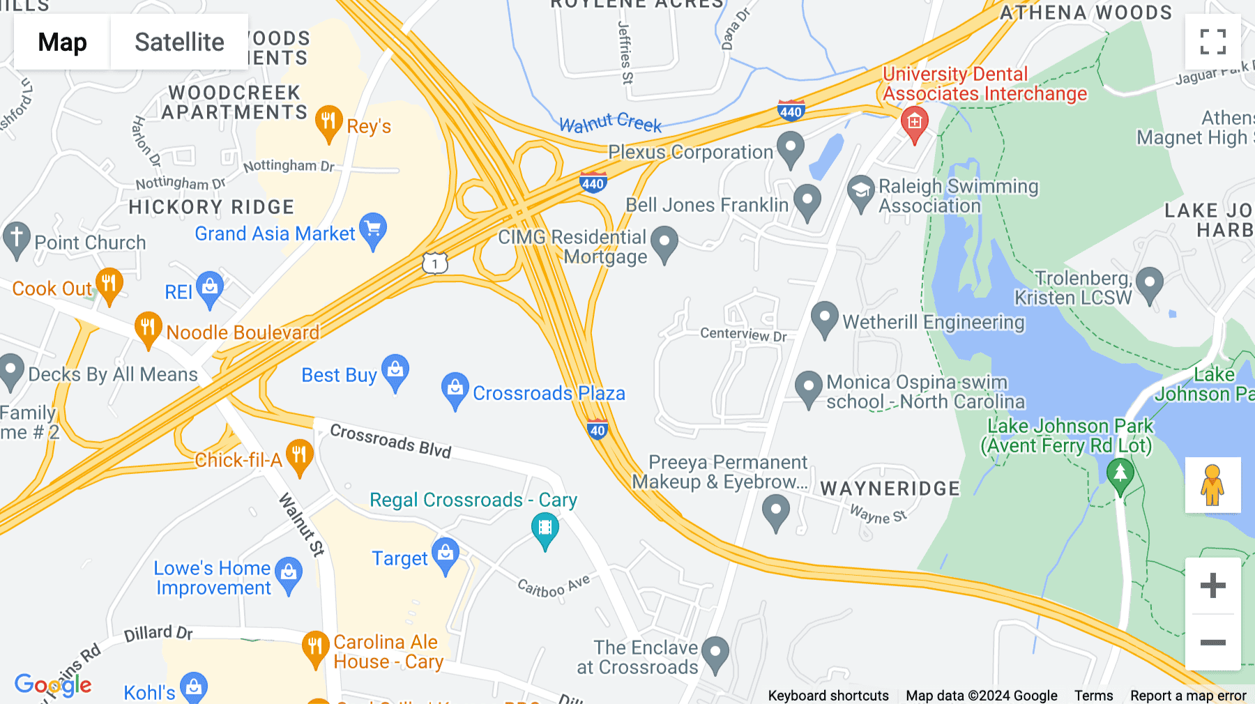 Click for interative map of 5540 Centerview Drive, Suite 200, Raleigh