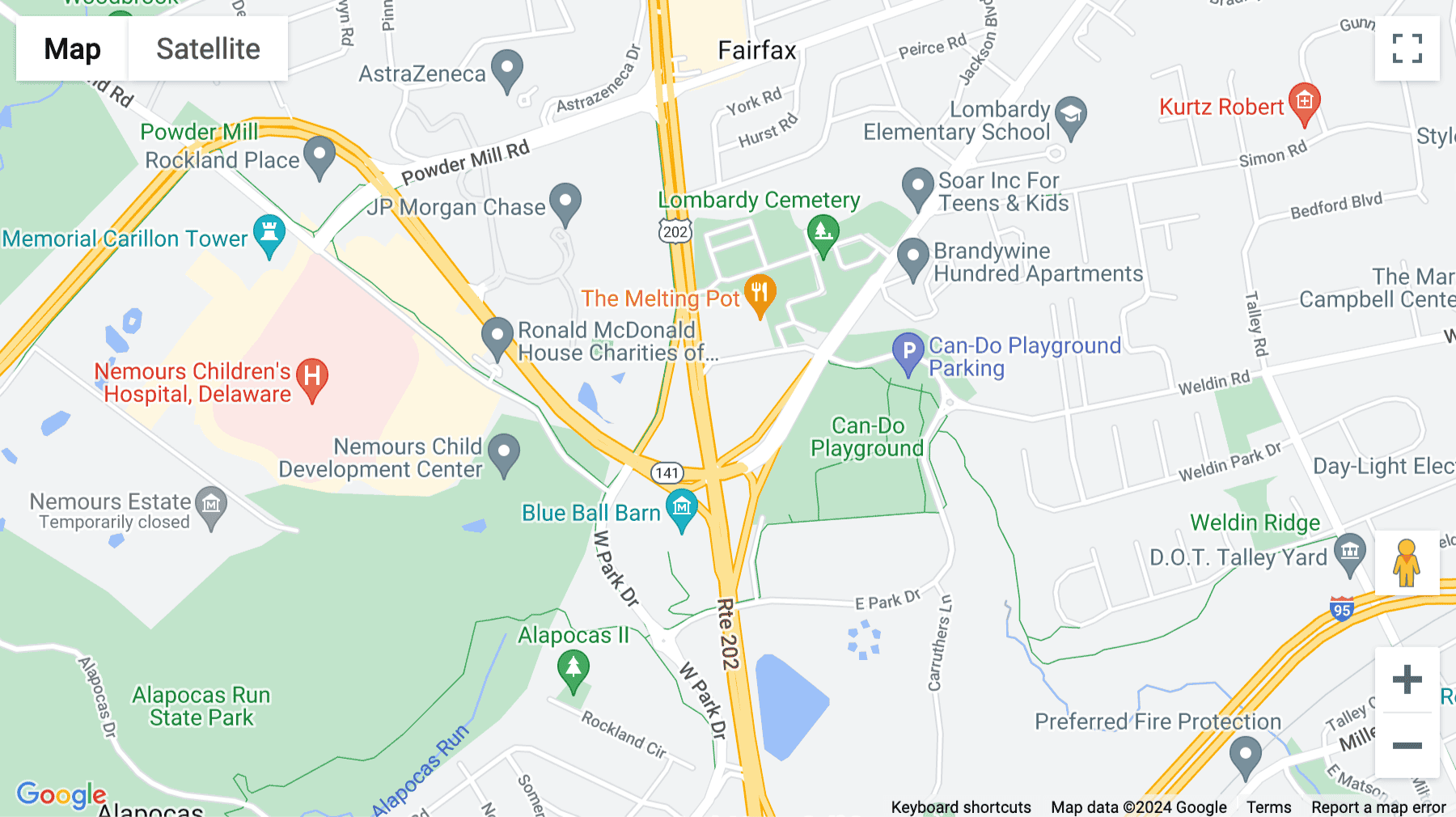 Click for interative map of 1521 Concord Pike, Suite 301, Wilmington (Delaware)