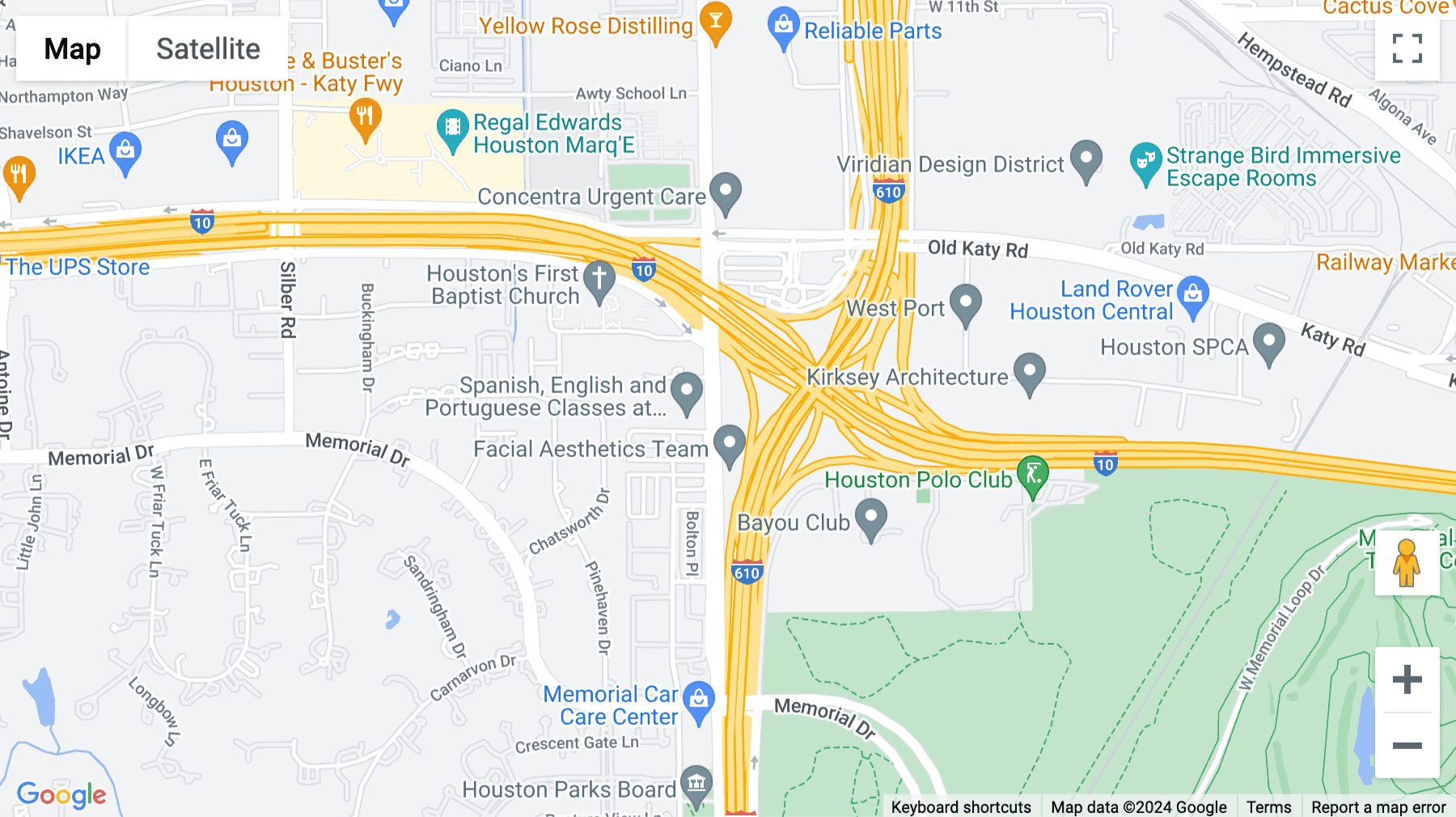 Click for interative map of 720 North Post Oak Road, Houston