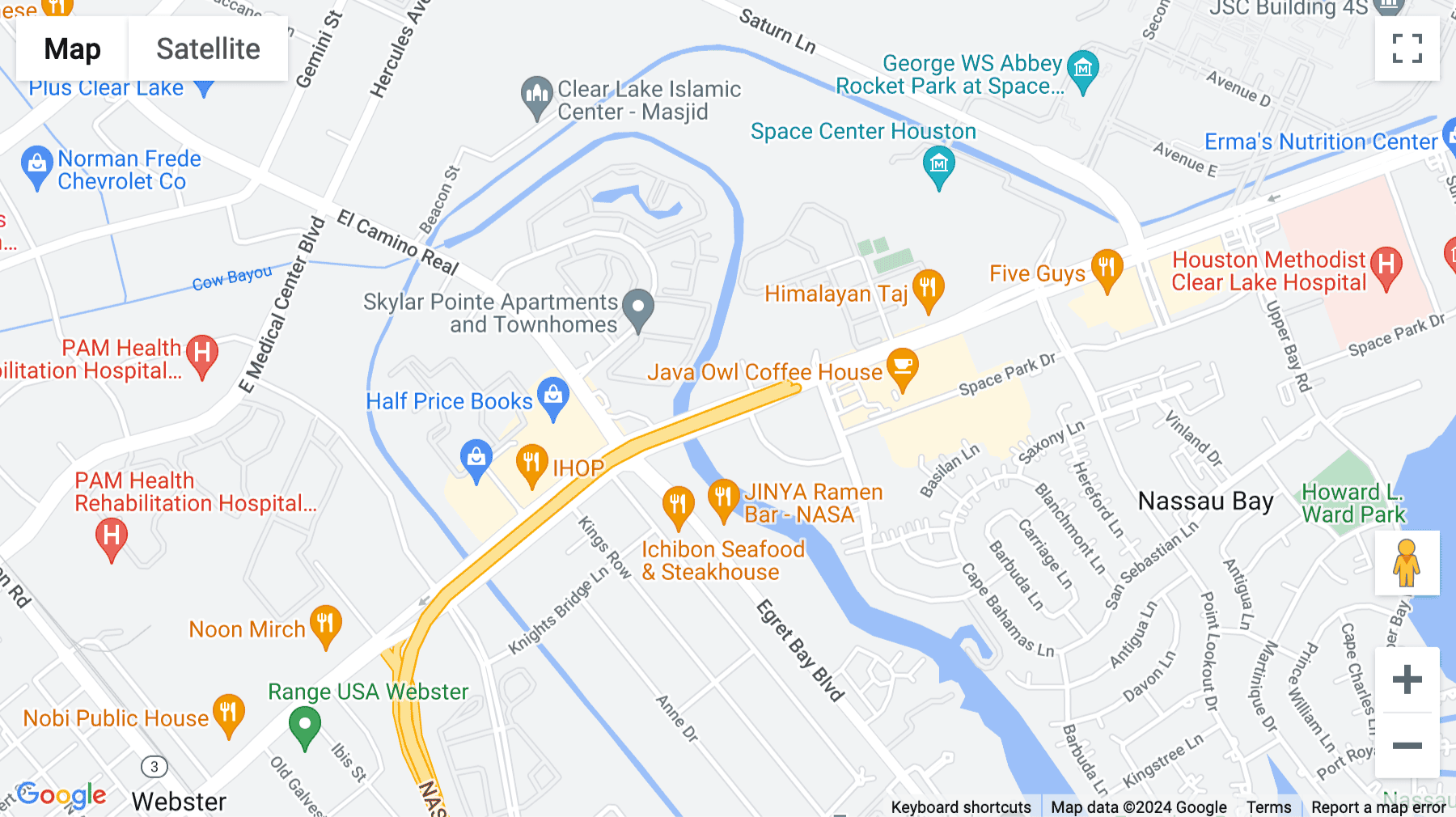 Click for interative map of 1100 NASA Parkway, Houston