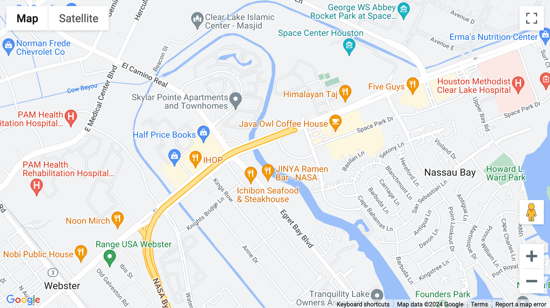 Click for interative map of 1110 NASA Parkway, Houston