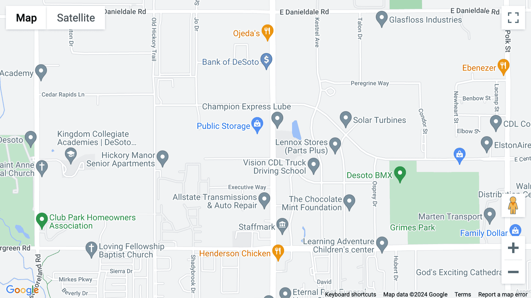 Click for interative map of 1801 N Hampton Road, DeSoto