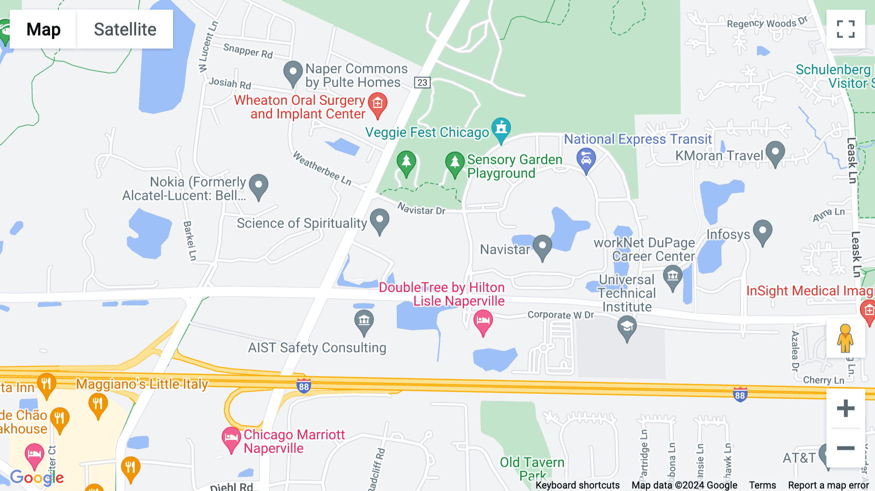Click for interative map of 3030 Warrenville Road, Lisle