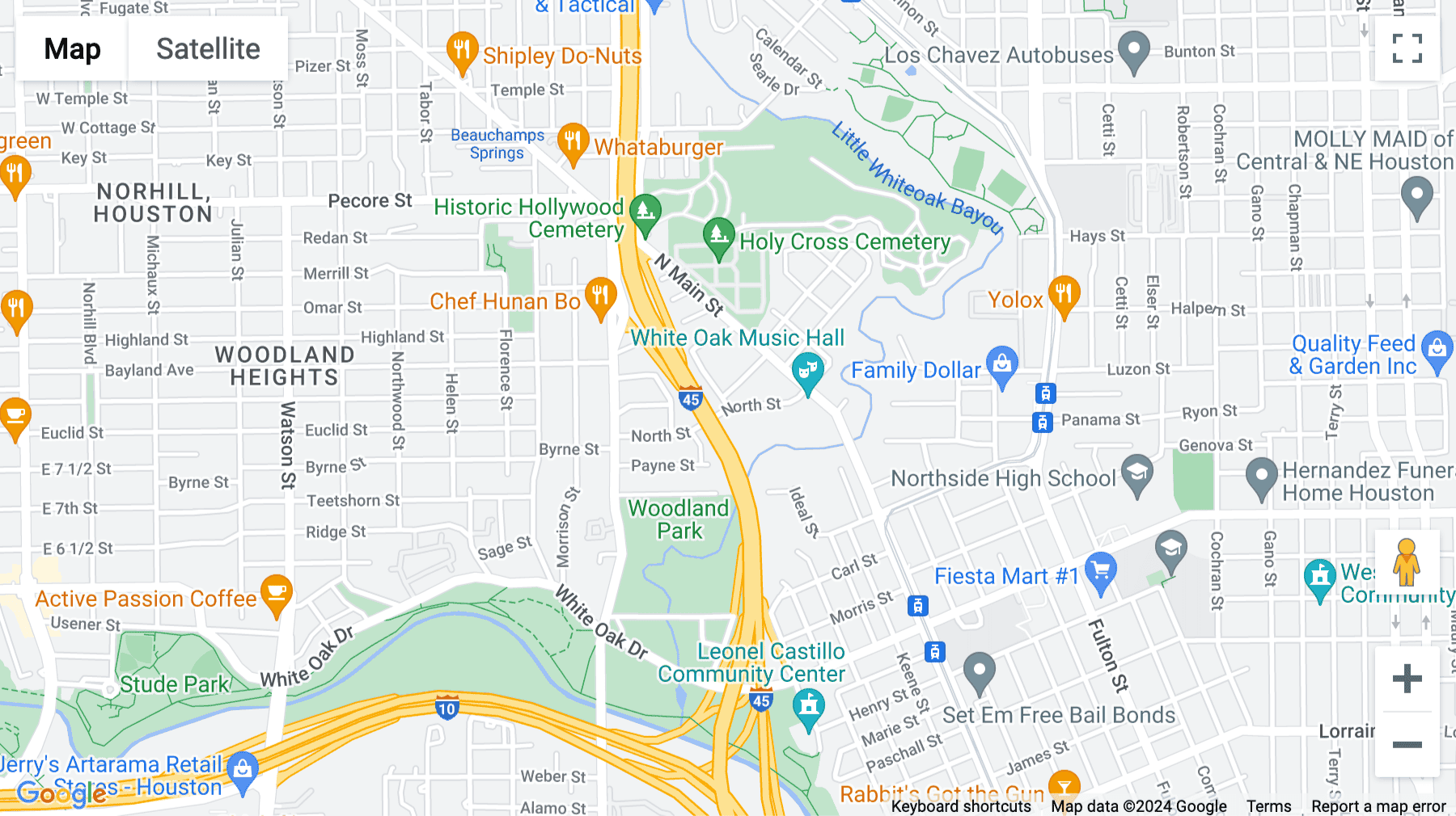 Click for interative map of 340-350 N Sam Houston Pkwy E., Houston