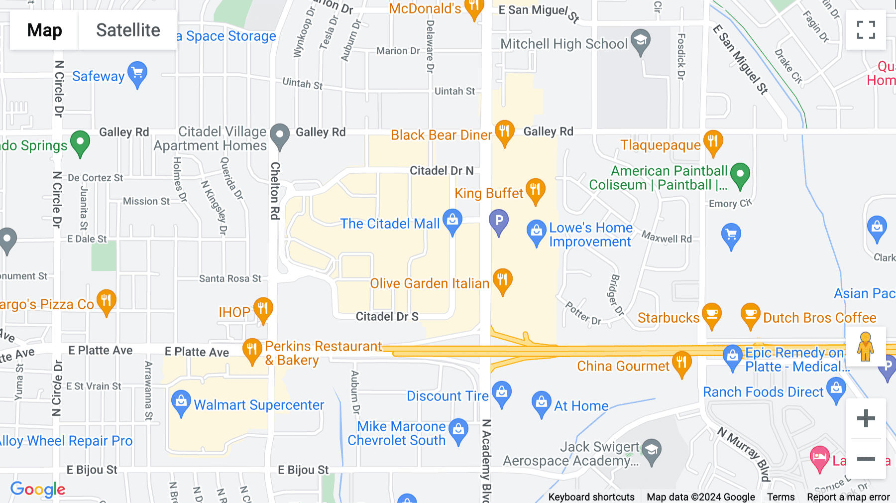 Click for interative map of 685 Citadel Drive East., Colorado Springs