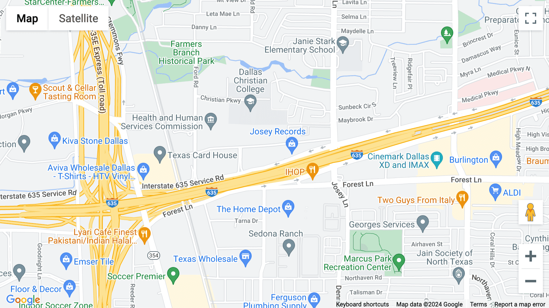 Click for interative map of 2727 LBJ Freeway, Farmers Branch