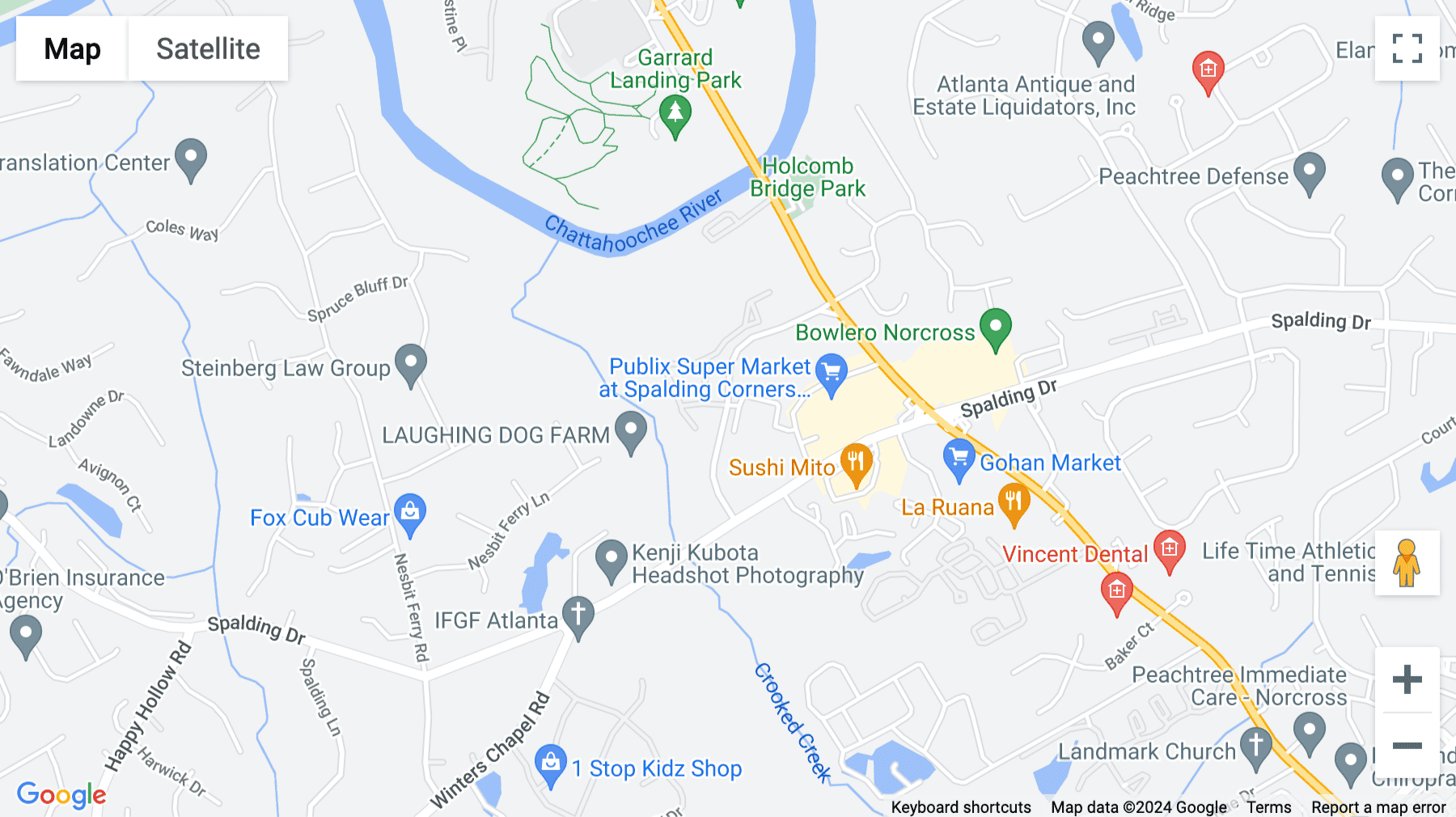 Click for interative map of 3295 River Exchange Drive, Norcross