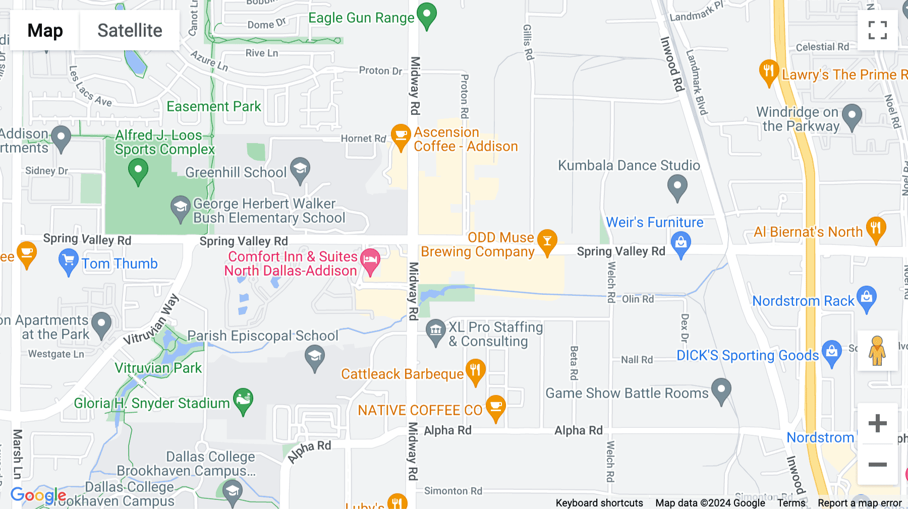 Click for interative map of 4100 Spring Valley Rd, Farmers Branch