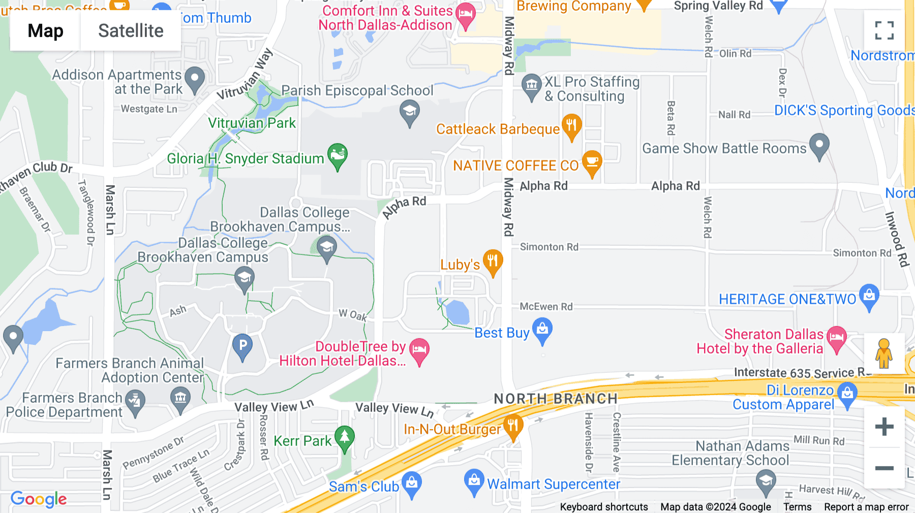 Click for interative map of 4101 McEwen, Farmers Branch