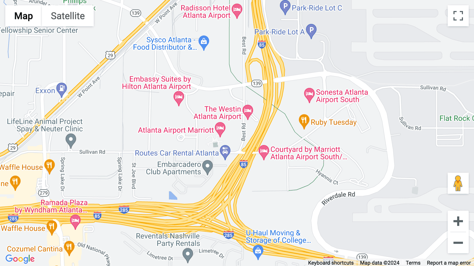 Click for interative map of 4751 Best Road, College Park (GA)