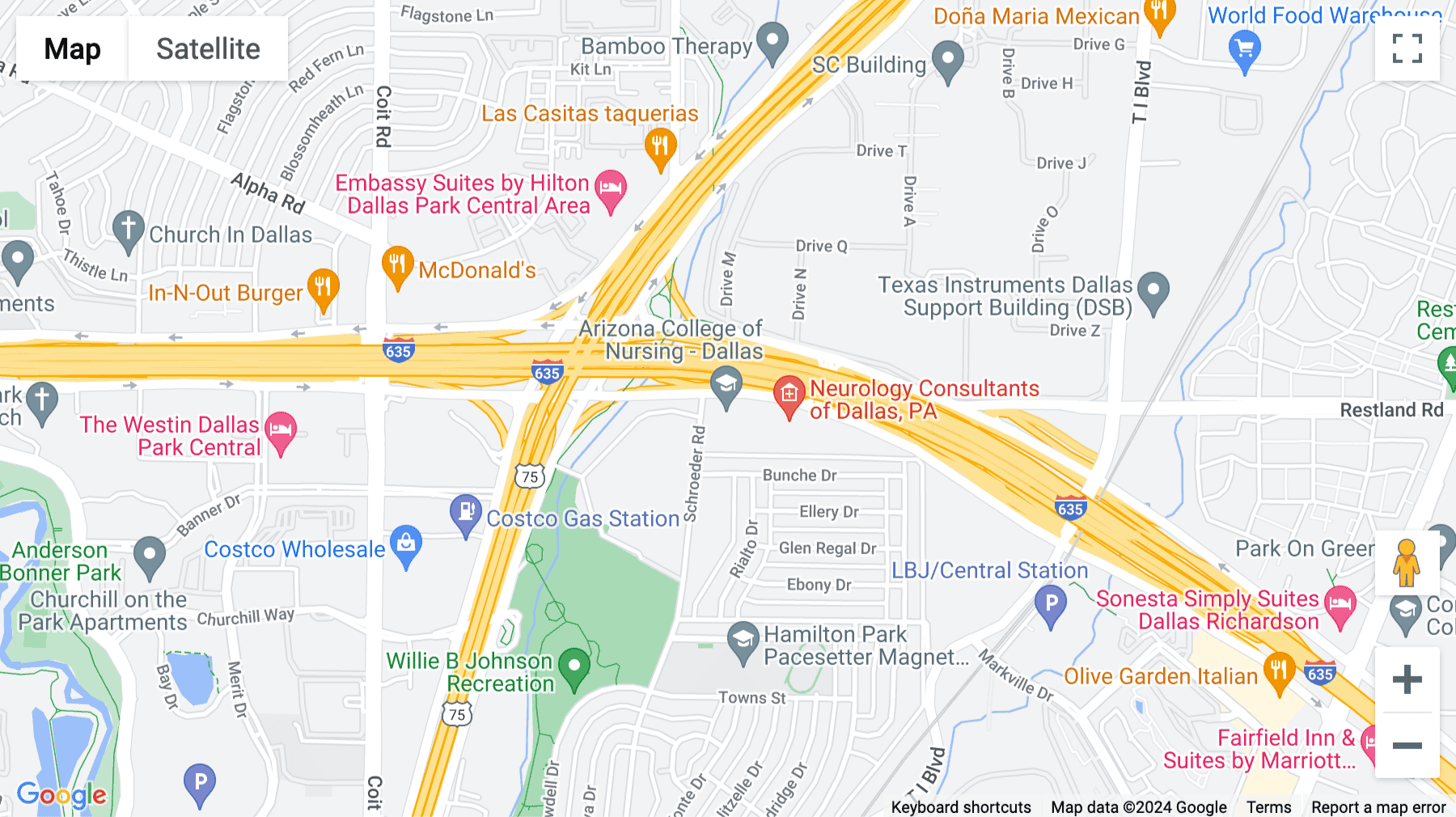 Click for interative map of 8330-8360 LBJ Freeway, Dallas
