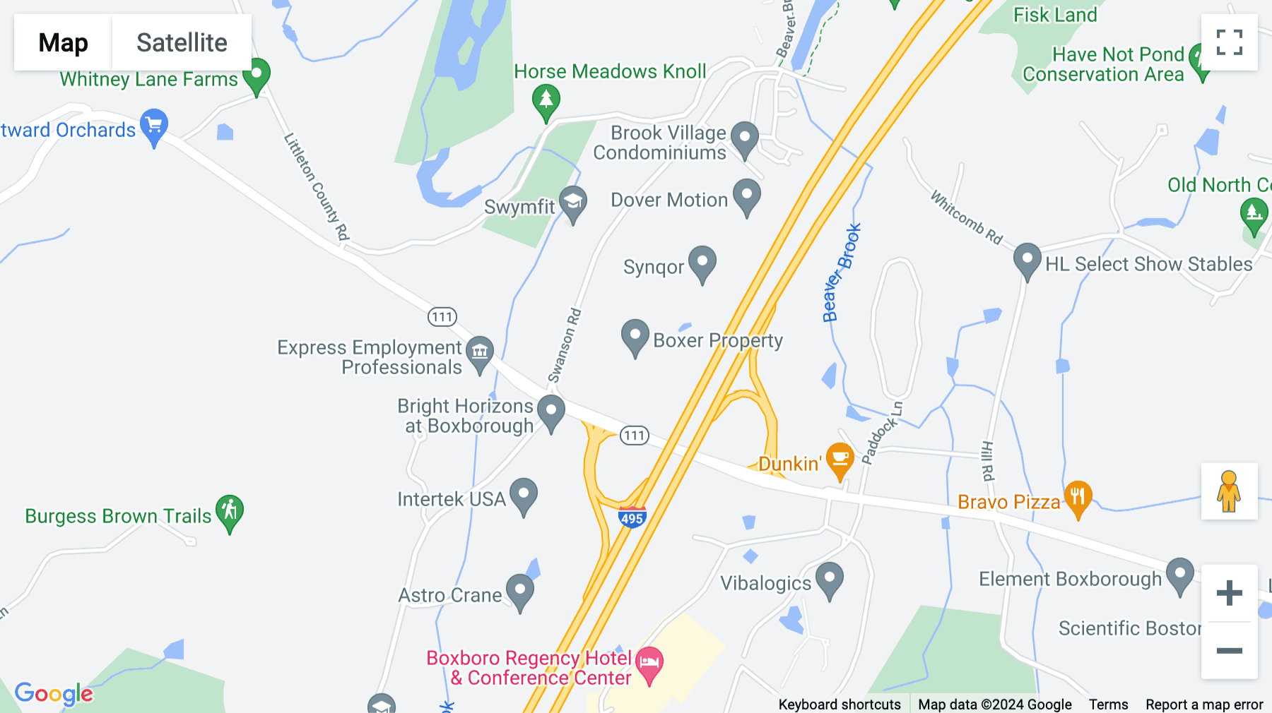 Click for interative map of 85 Swanson Road, Boxborough