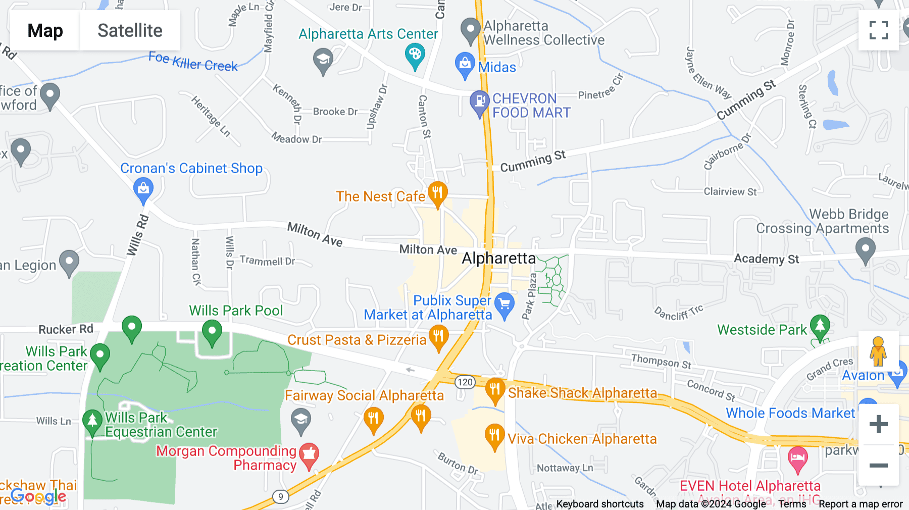 Click for interative map of 44 Milton Avenue, Alpharetta, Ga 30009, Alpharetta (Georgia)