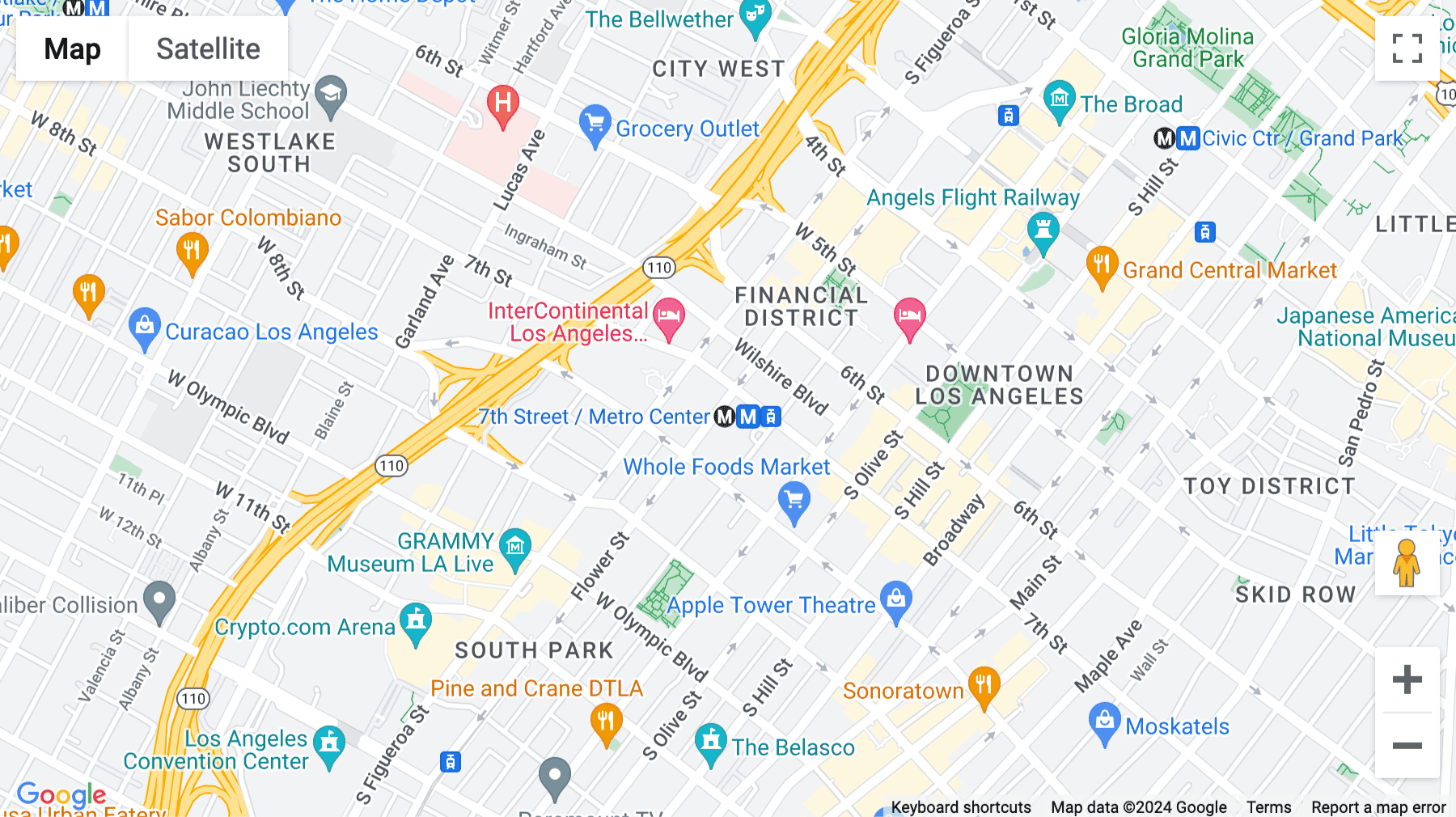 Click for interative map of 700 S Flower Street, Suite 1000, Los Angeles