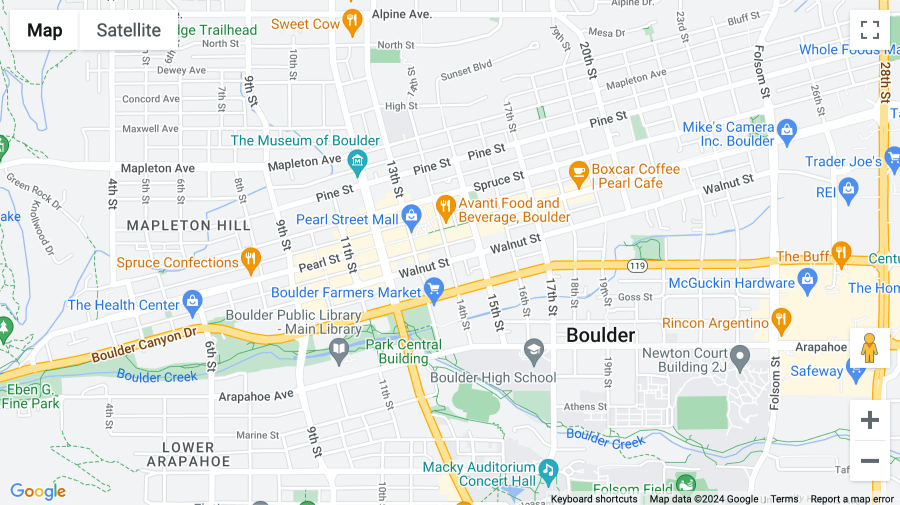 Click for interative map of 1919 14th St No.700, Boulder