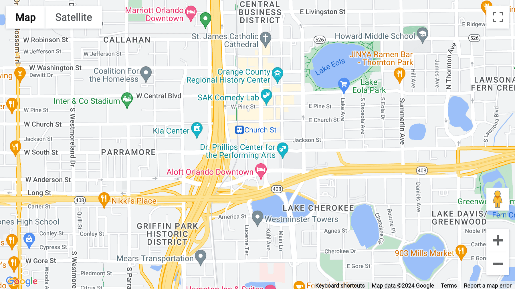 Click for interative map of 300 S. Orange Ave, 100, Orlando