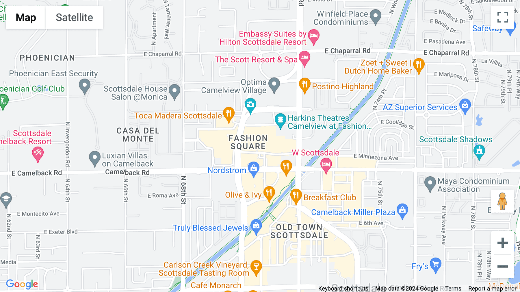 Click for interative map of 7014 East Camelback Rd, B100A, Scottsdale