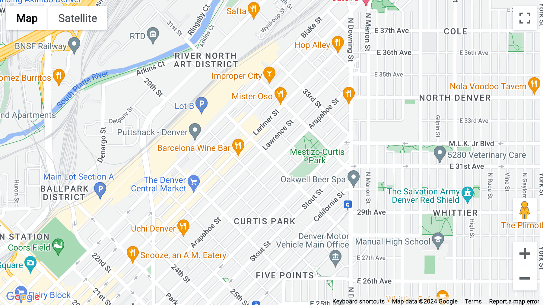 Click for interative map of 3000 Lawrence Street, Denver