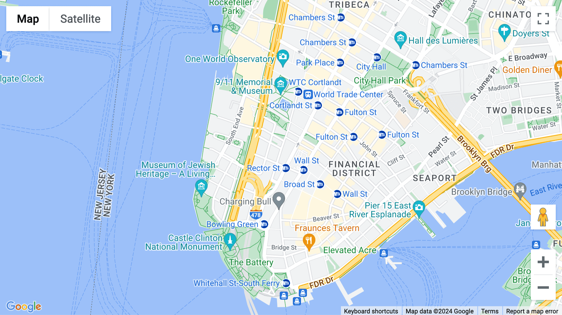 Click for interative map of 101 Greenwich St, New York City