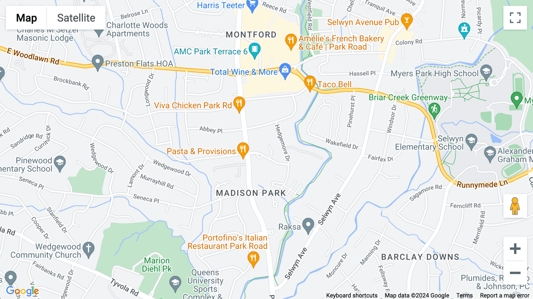 Click for interative map of 1515 Mockingbird Lane, Charlotte (North Carolina)