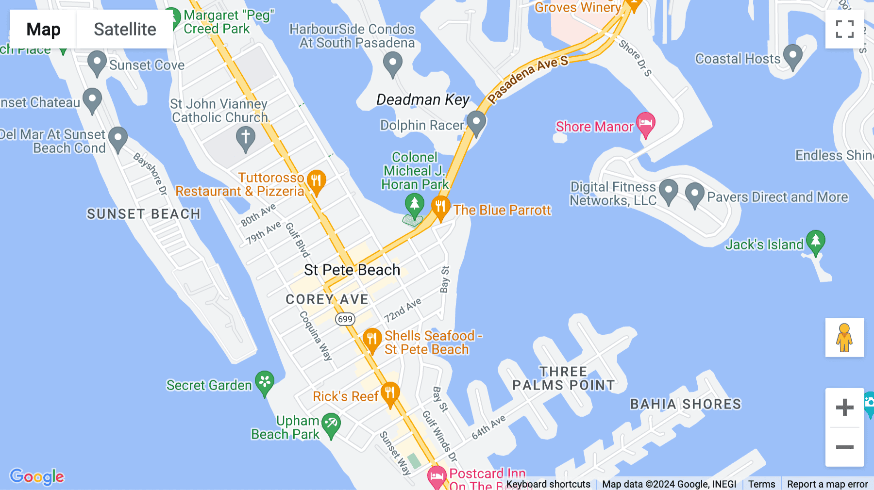 Click for interative map of 100 Corey Avenue, St Petersburg (Florida)
