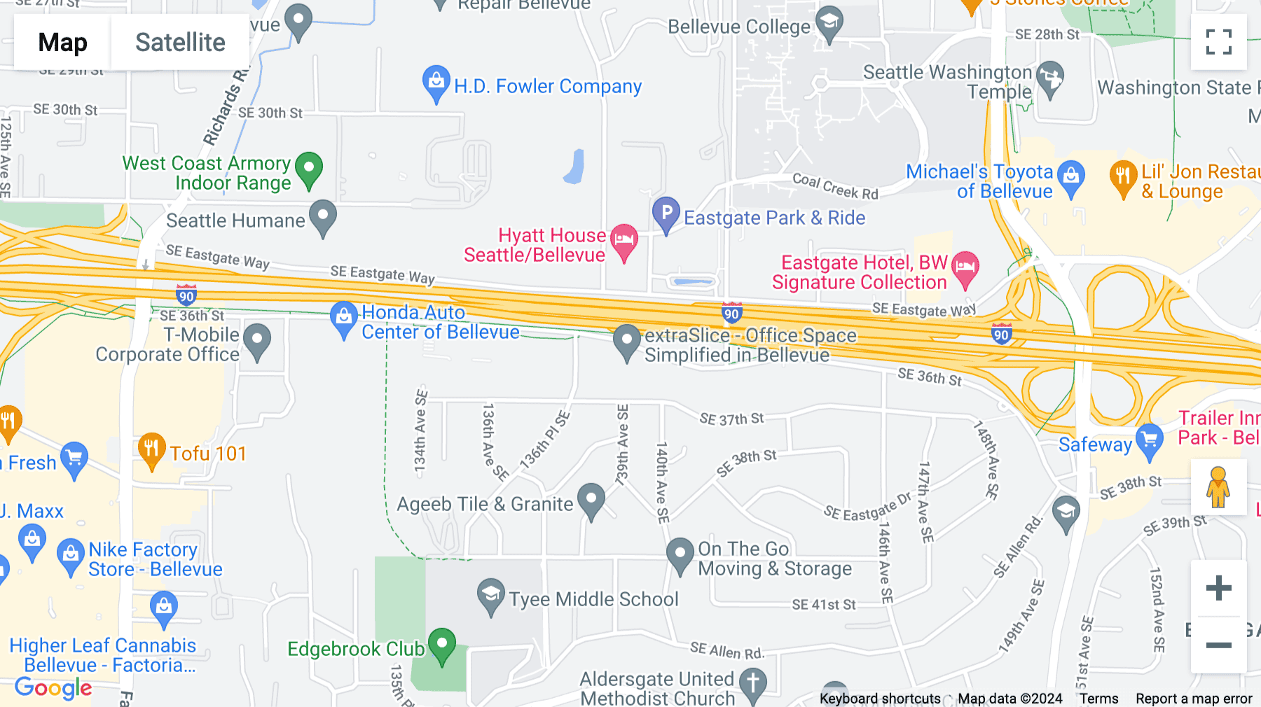 Click for interative map of 3600 136th Pl SE, No.270, Bellevue