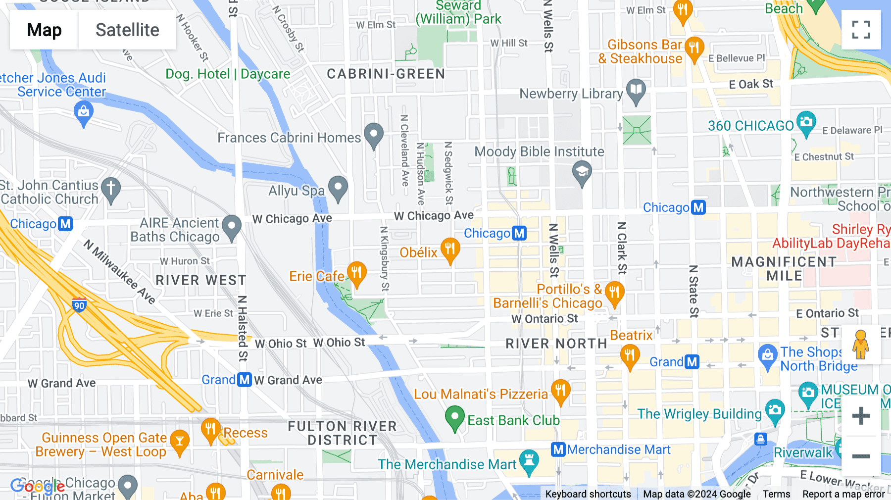 Click for interative map of 405 W Superior St, Chicago