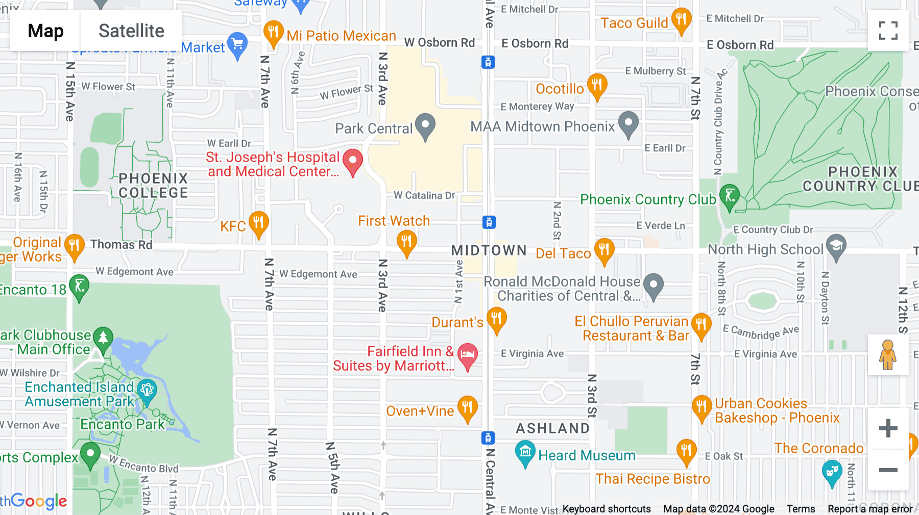 Click for interative map of 2828 North Central Ave, 10th floor, Phoenix, AZ, Phoenix